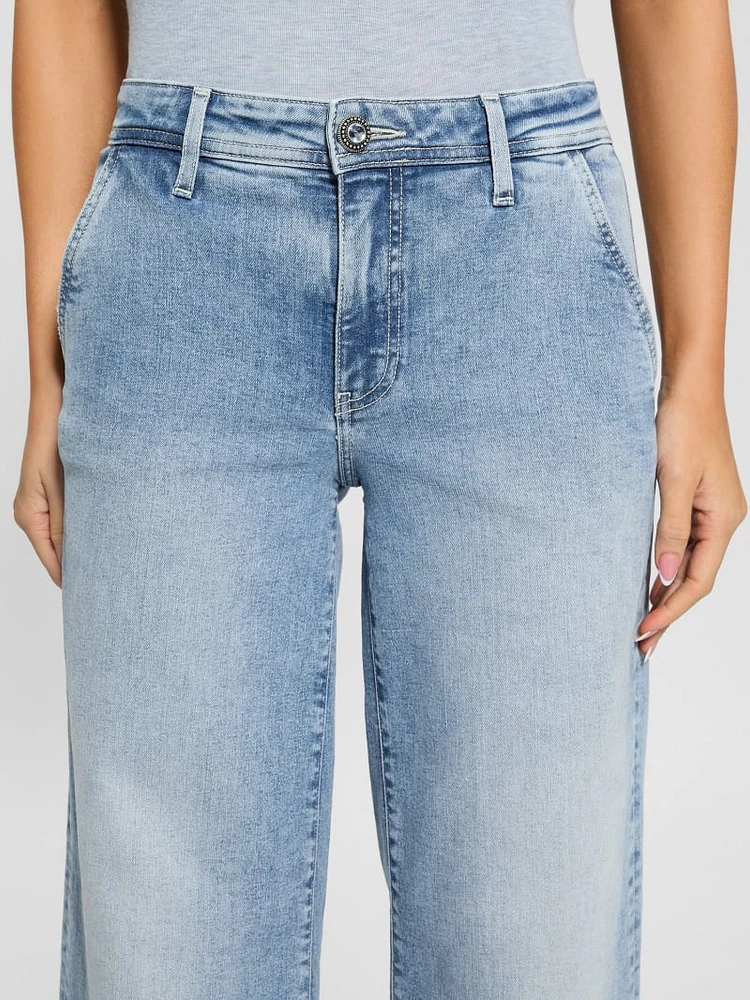 Eco Zoya Cropped Wide Jeans