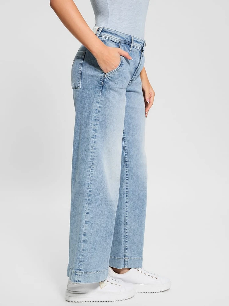 Eco Zoya Cropped Wide Jeans