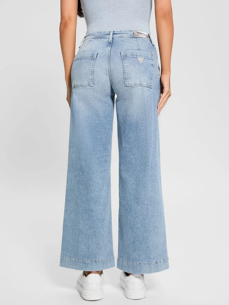 Eco Zoya Cropped Wide Jeans
