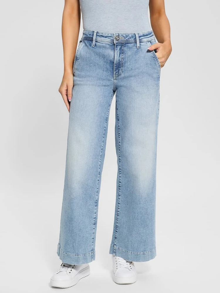 Eco Zoya Cropped Wide Jeans