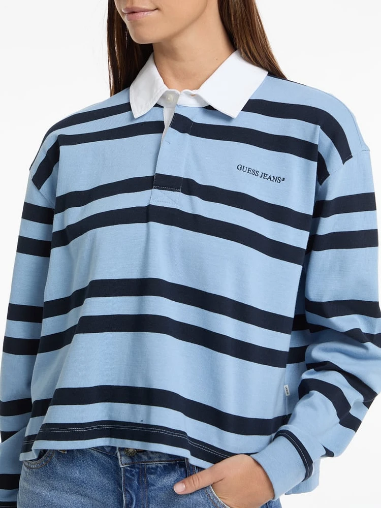 Striped Rugby Polo Shirt