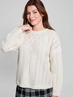 Sylvie Alpaca-Blend Pointelle Sweater