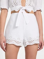 Eco Dessa Linen Embroidered Shorts