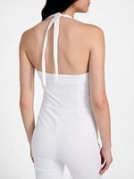Eco Blair Halter Denim Jumpsuit