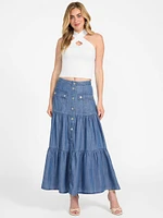 Eco Denim Maxi Skirt