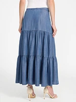 Eco Denim Maxi Skirt