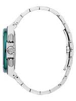 Silver-Tone Chronograph Watch