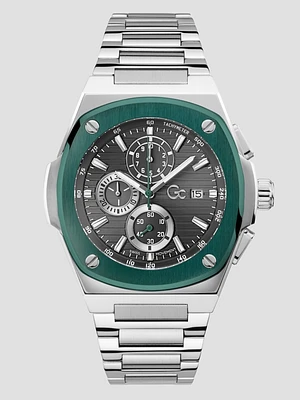 Silver-Tone Chronograph Watch