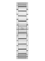 Gc Silver-Tone and Light Blue Crystal Analog Dial