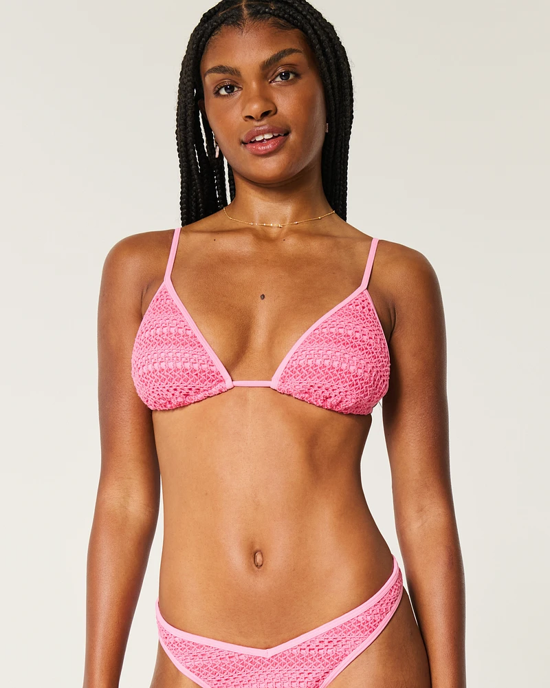 Crochet-Style Triangle Bikini Top
