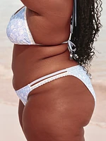 Crochet-Style Mixed High-Leg Cheeky Bikini Bottom