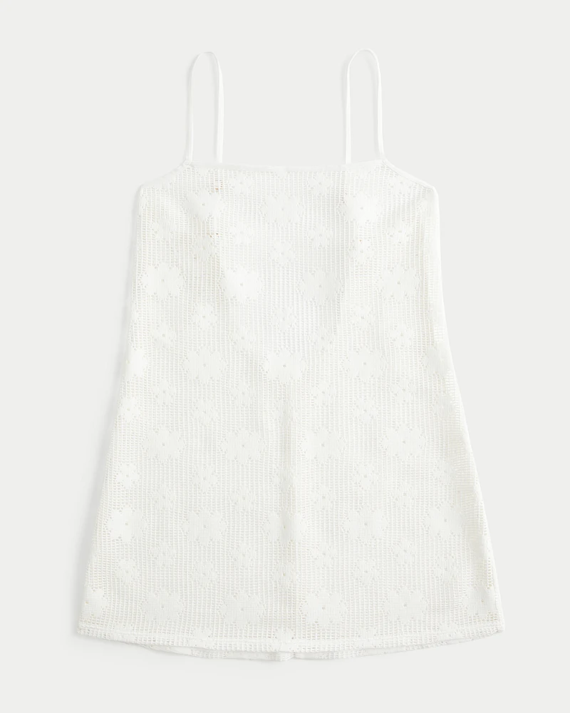 Open-Stitch Cover Up Dress