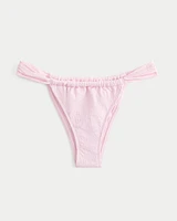 Jacquard Wide-Strap Cheekiest Bikini Bottom