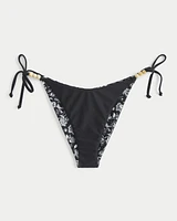 Reversible Side Tie Cheeky Bikini Bottom
