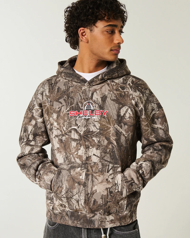 Boxy Shelby Graphic Camo Hoodie