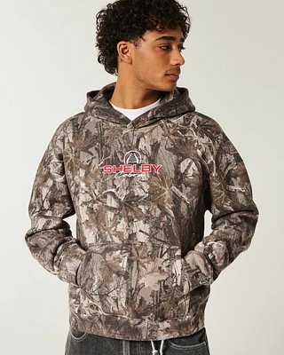 Boxy Shelby Graphic Camo Hoodie