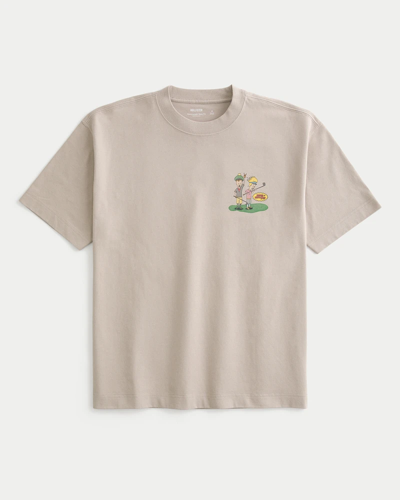 Boxy Heavyweight Beavis and Butt-Head Golf Graphic Tee