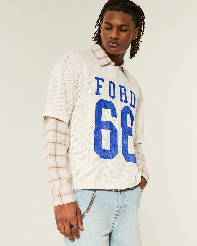 Boxy Crop Ford Graphic Jersey