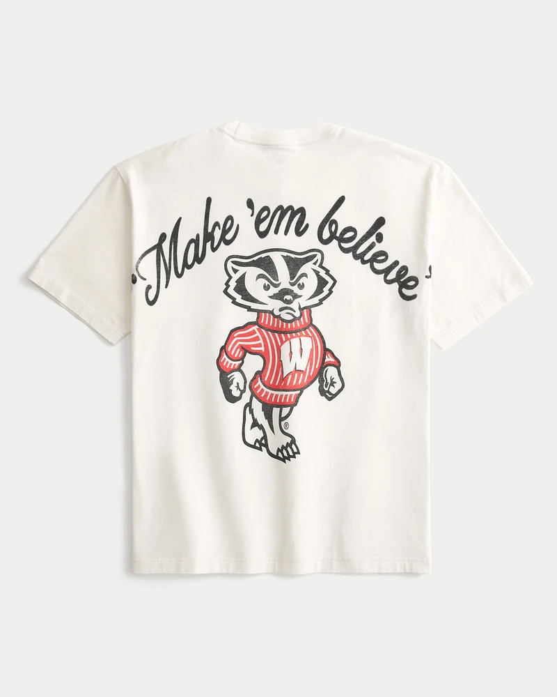 Boxy University of Wisconsin Badgers Graphic Tee