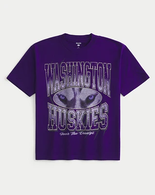 Boxy Washington Huskies Graphic Tee