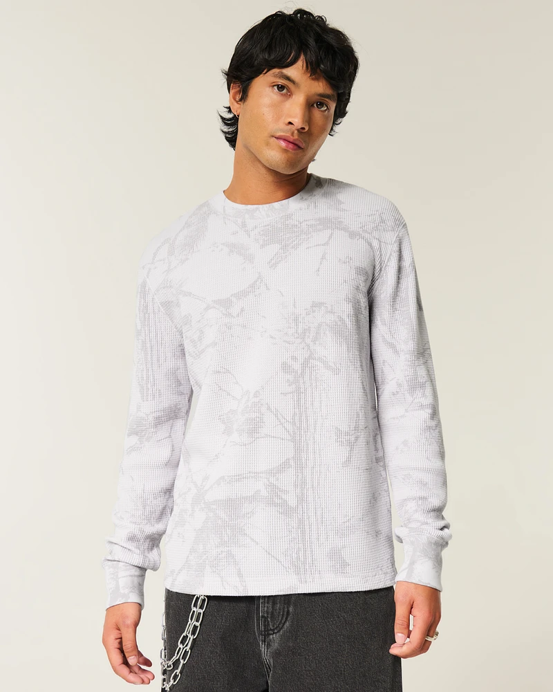 Long-Sleeve Camo Thermal Crew T-Shirt