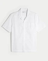 Relaxed Short-Sleeve Button-Through Shirt