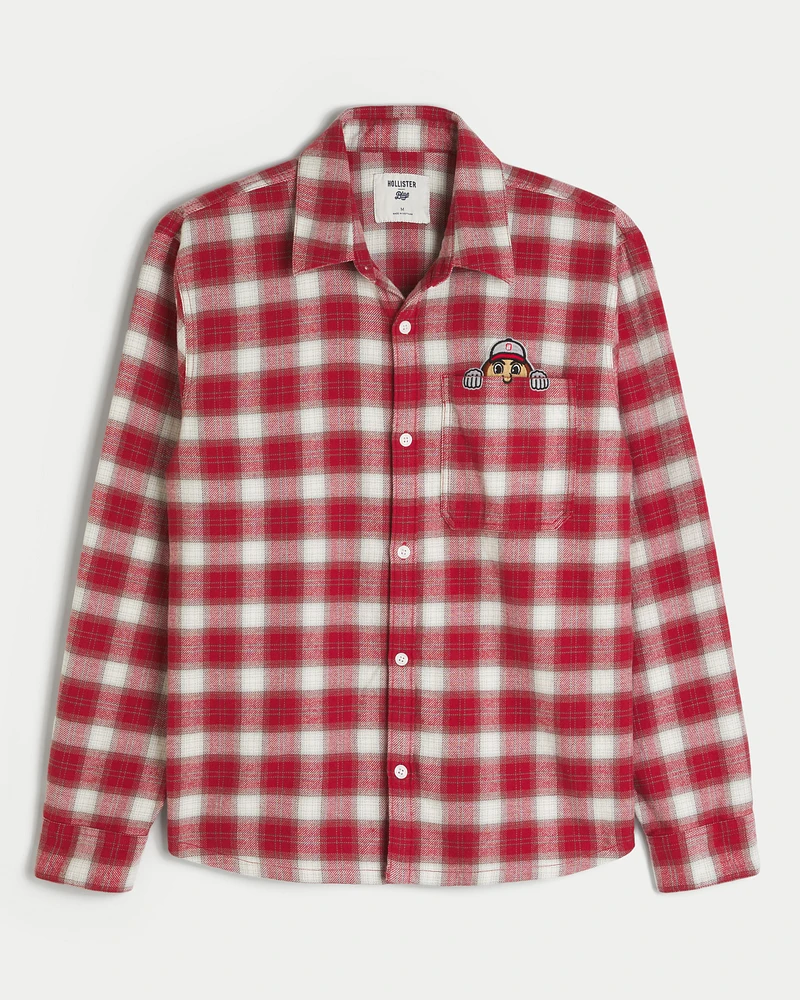 Ohio State University Graphic Flannel Shirt
