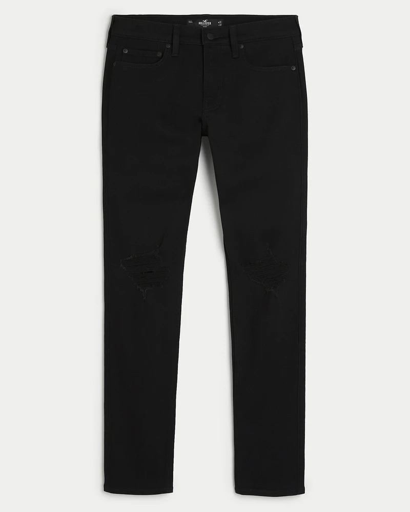 Ripped Black No Fade Skinny Jeans