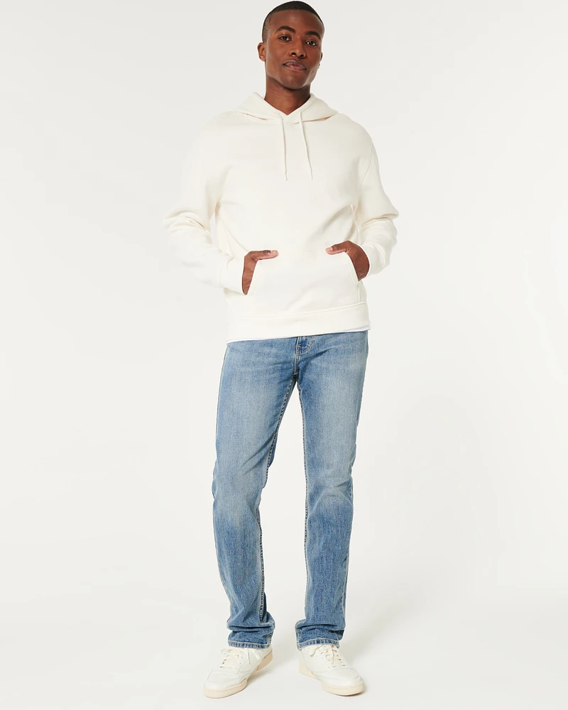 Medium Wash Slim Straight Jeans