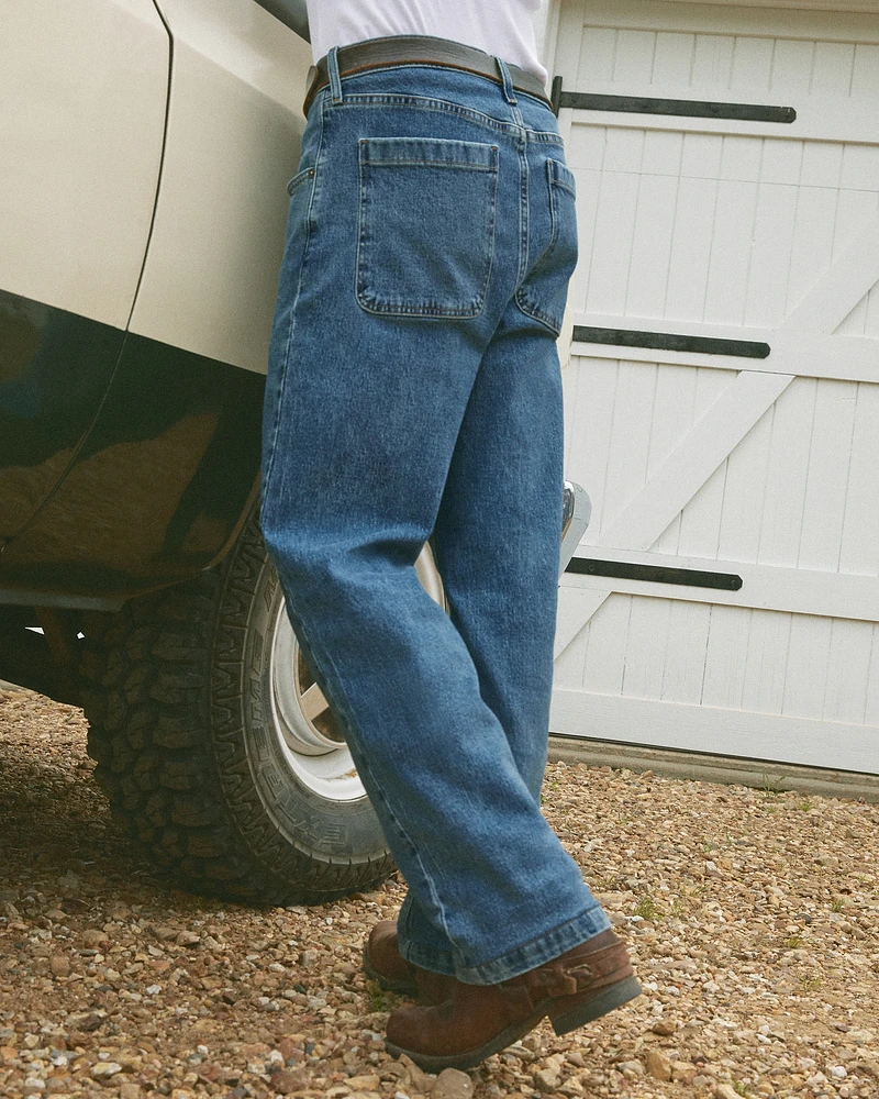 Medium Wash Baggy Jeans