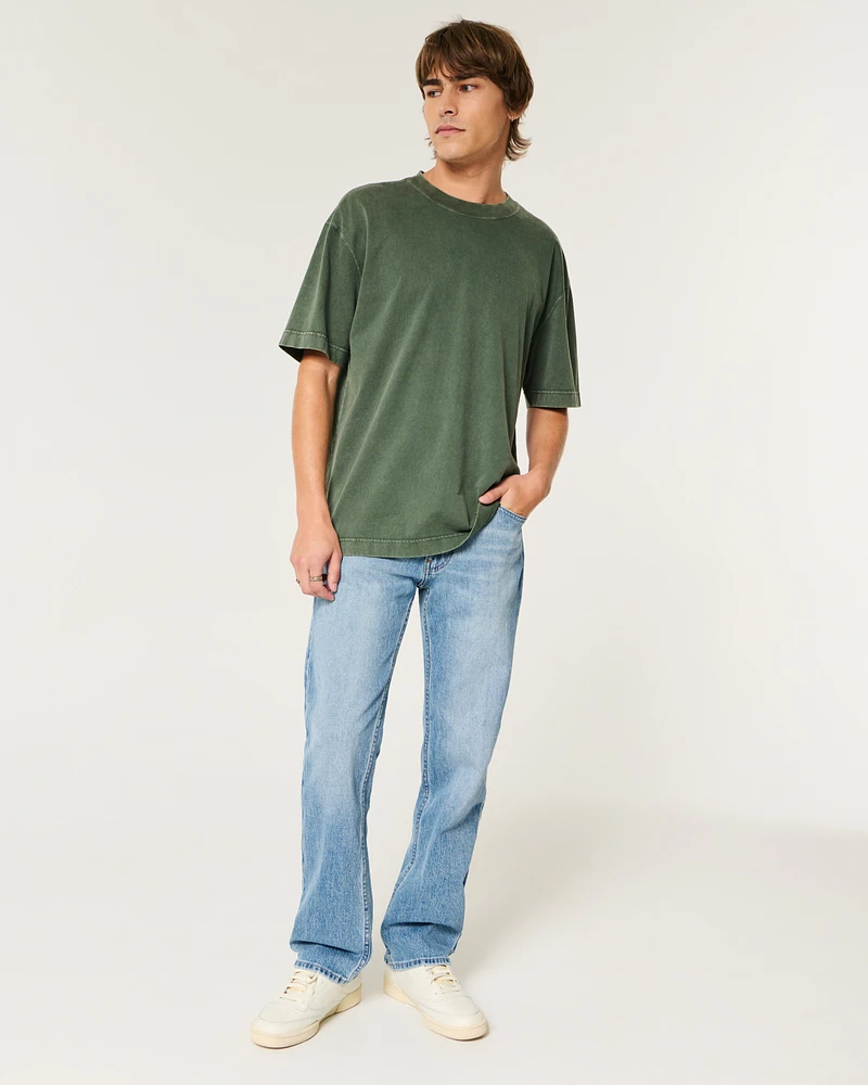 Light Wash Straight Jeans