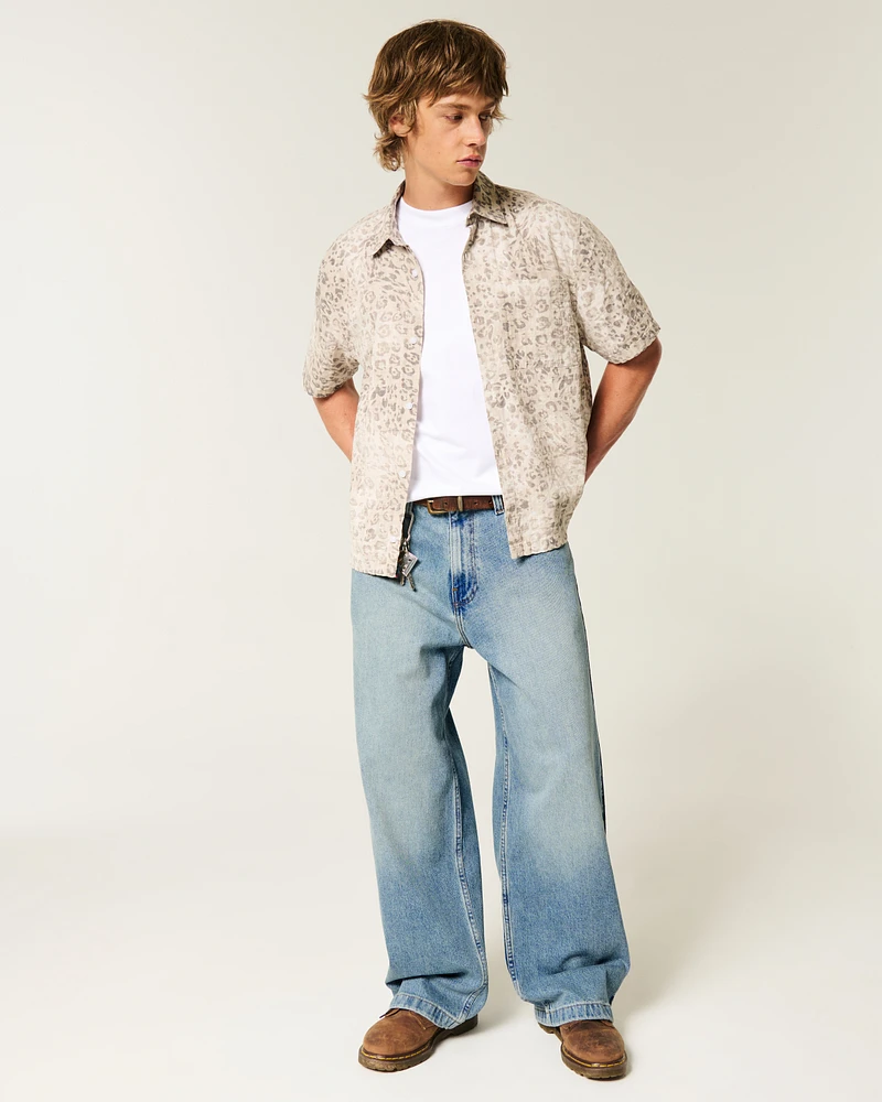 Medium Wash Super Baggy Jeans