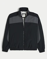 Fleece-Lined Windbreaker Jacket