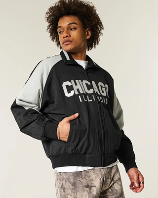 Lined Chicago Graphic Track Jacket