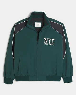 Lined NYC Graphic Track Jacket