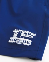Huntington Beach Graphic Mid-Thigh Volley Swim Trunks