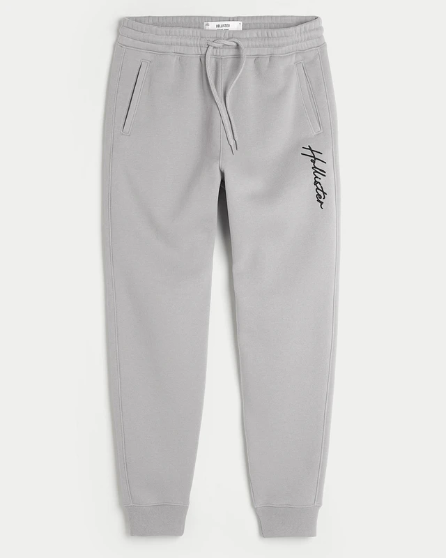 Graphic Sweatpants Grey Hollister Sweatpants Hollister Relaxed