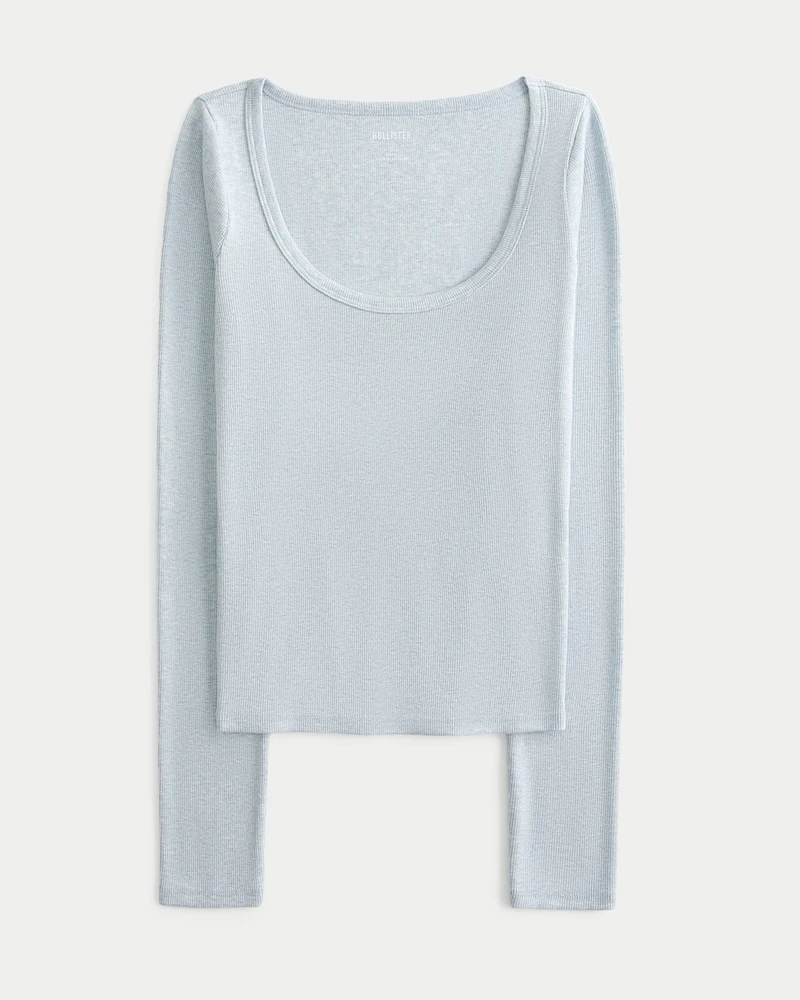 Ribbed Scoop Top