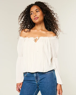 Easy Off-the-Shoulder Long-Sleeve Top