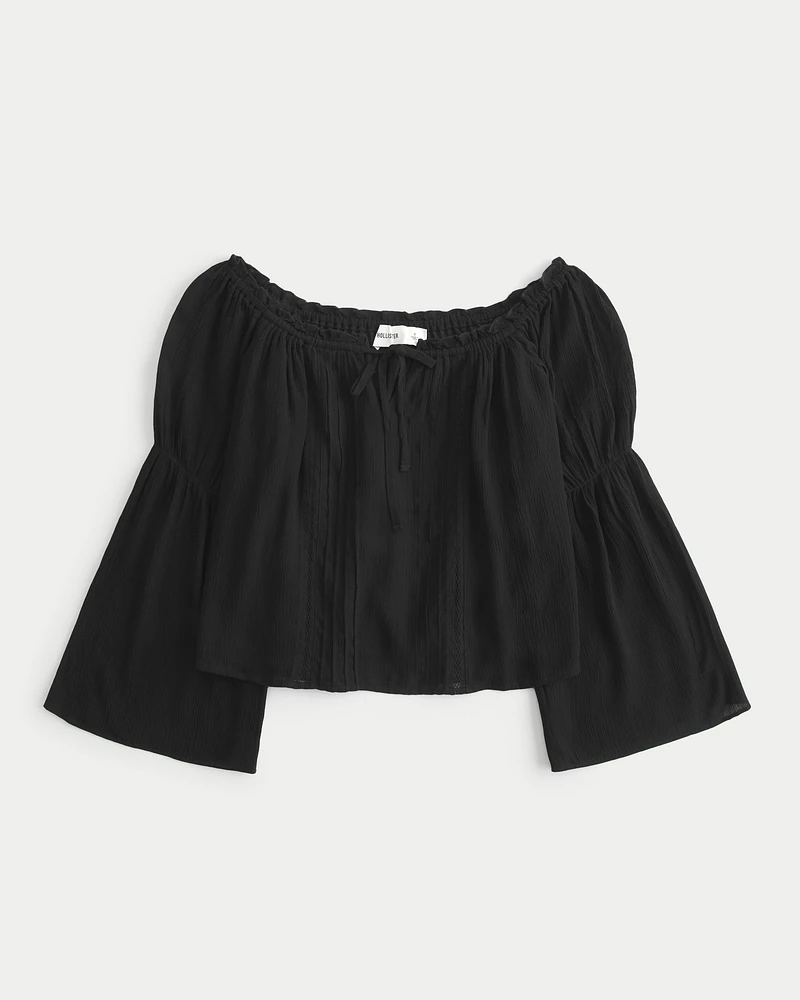 Easy Off-the-Shoulder Long-Sleeve Top