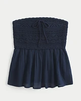 Easy Crochet-Style Babydoll Top