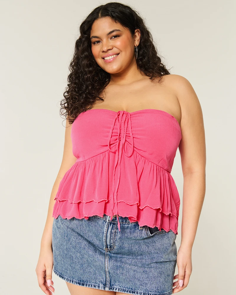 Tiered Halter Babydoll Top