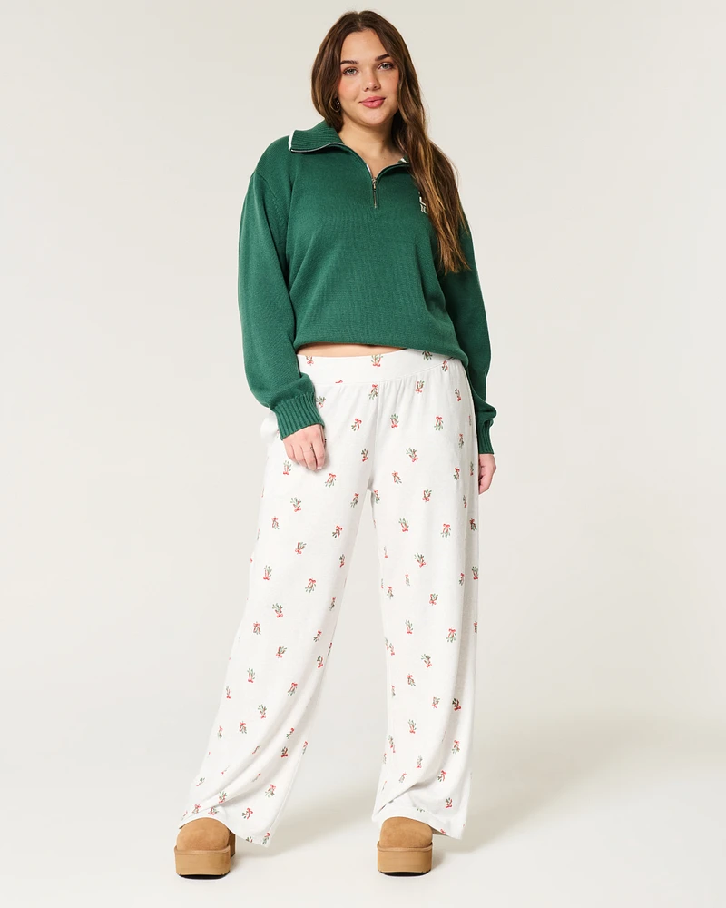 Cozy Wide-Leg Pajama Pants