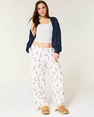 Bear Graphic Pajama Pants