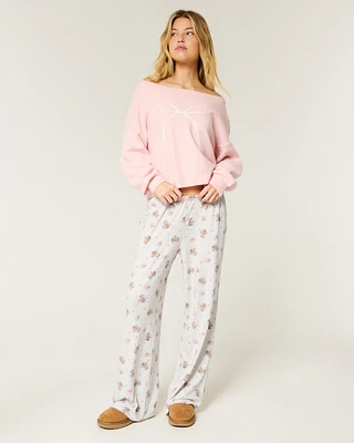 Bear Graphic Pajama Pants