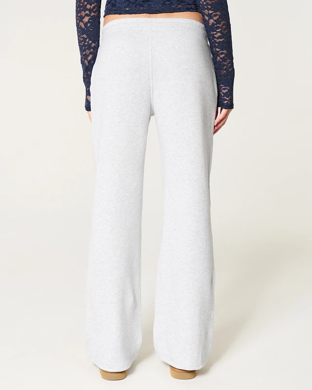 Wide Leg Sweatpants White Hollister Joggers Hollister Bow Graphic