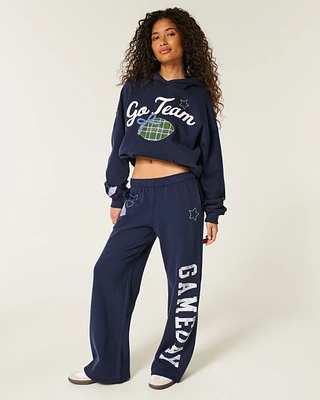 Gameday Graphic Wide-Leg Sweatpants