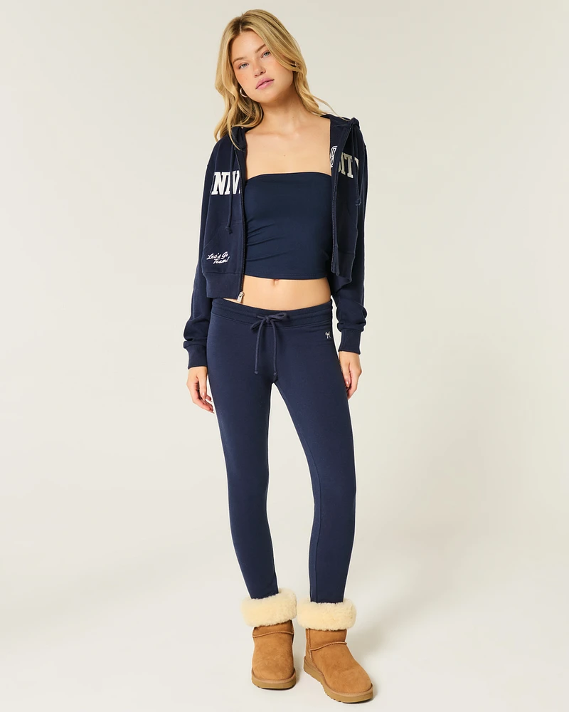 Bow Graphic Fleece Leggings