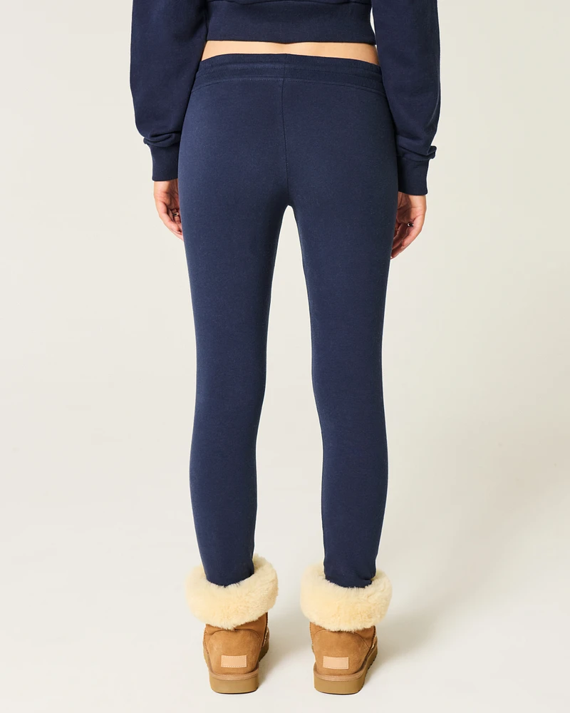 Bow Graphic Fleece Leggings