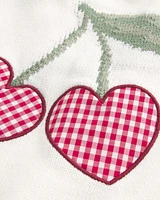 Easy Heart Graphic Off-the-Shoulder Sweater